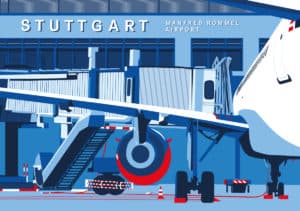 airport stuttgart illustration